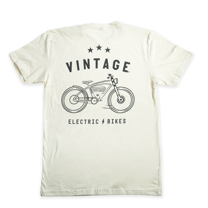 Cream Vintage T-shirt with bike graphic