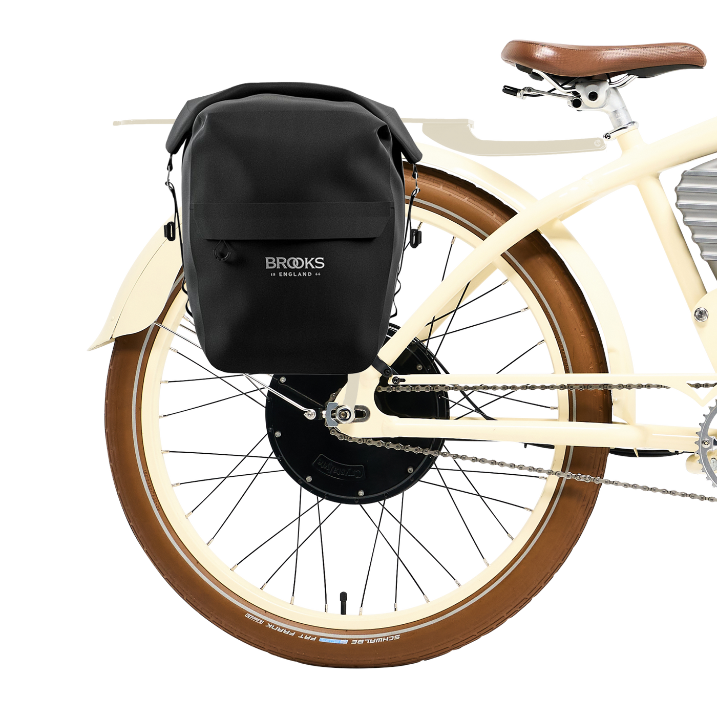 Cream Rear Bicycle Rack Vintage Electric